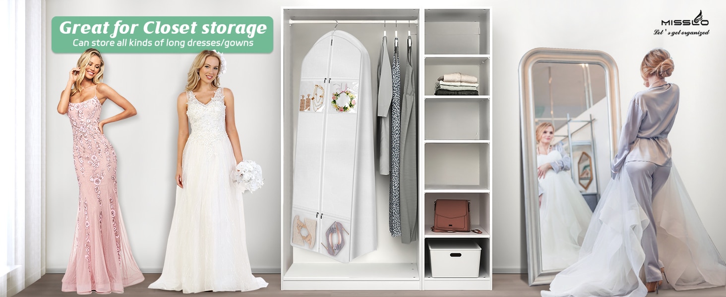 Portable 70 Wedding Dress Garment Bag with Bride (1)